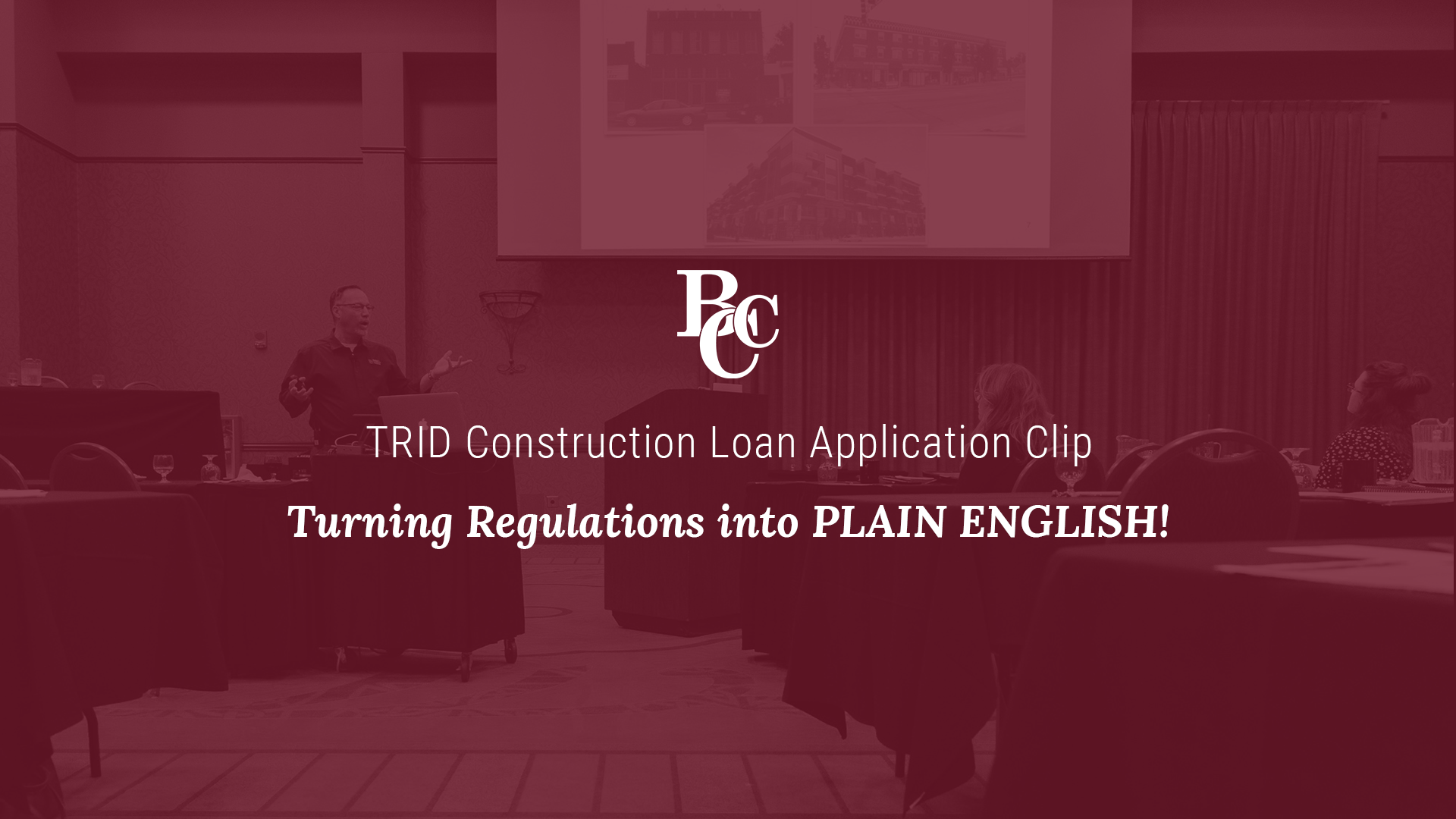 Online Bankers Training TRID Construction Loan Application Clip